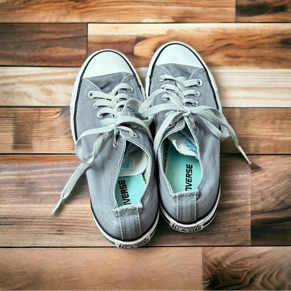 Converse Chuck Taylor Low Top Gray White/Teal. Size 9 Women’s Size 7 Men’s. - Picture 4 of 6
